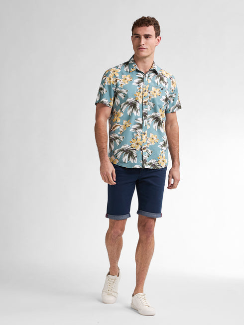 Petrol Short Sleeve Shirt M1050-SIS418